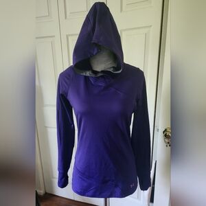 Under Armour cold gear run hoodie pullover purple small
